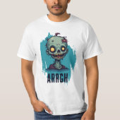 Blauwe zombie t-shirt (Voorkant)