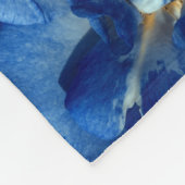 Blauwe Zomer, Blauwe Rozen Bloemen Fleece Deken (Hoek)
