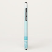 Blauwe zomer zeestrand monogram Case-Mate iPhone case (Achterkant/links)