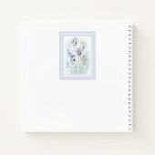Blauwe zomerbloemen waterverf schets notitieboek (Achterkant)