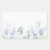 Blauwe zomerbloemen waterverf schets post-it® notes (Voorkant)