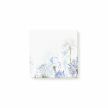 Blauwe zomerbloemen waterverf schets