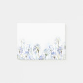 Blauwe zomerbloemen waterverf schets post-it® notes (Voorkant)