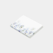 Blauwe zomerbloemen waterverf schets post-it® notes (Schuin)