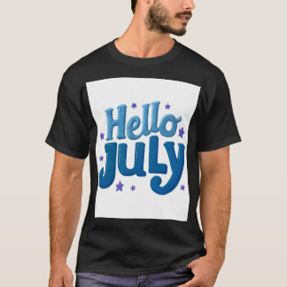 Blauwe zomerlettering grafisch voor T-shirts, T-shirt