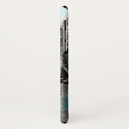 Blauwe zomerpalm Ocean Seaside Beach Case-Mate iPhone Case (Achterkant/links)