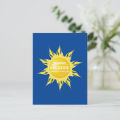 Blauwe zomerzonnewende de langste dag van het jaar briefkaart (Staand voorkant)
