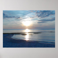 Blauwe zon boven een Kaap Kabeljauw Beach