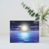 Blauwe zon briefkaart (Staand voorkant)