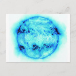Blauwe zon briefkaart