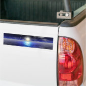 Blauwe zon bumpersticker (Op Truck)