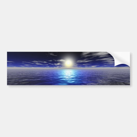 Blauwe zon bumpersticker (Voorkant)