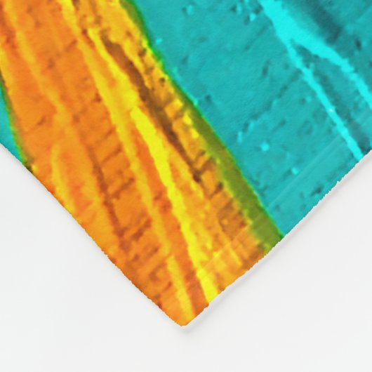 Blauwe zon fleece deken (Hoek)