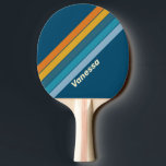 Blauwe Zon Gestreept met Naam Tafeltennisbatje<br><div class="desc">Blue Sun Gestreepte Ping Pong Paddle arriveert met een rustige cascade van koele kleur die de toenemende kalmte van een heldere ochtend en de zachte belofte van een geestdriftige wedstrijd oproept. De zachte gelaagde strepen creëren een gevoel van stille beweging, alsof elke rally wordt geleid door een gelijkmatig, lichtgevend ritme....</div>