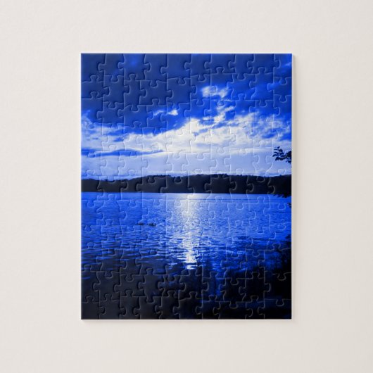 Blauwe zon legpuzzel (Verticaal)