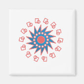 Blauwe zon magneet (Voorkant)