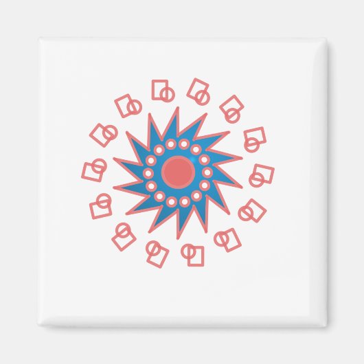 Blauwe zon magneet (Voorkant)