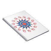 Blauwe zon notitieboek (Rechterzijde)