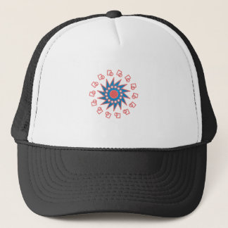 Blauwe zon trucker pet