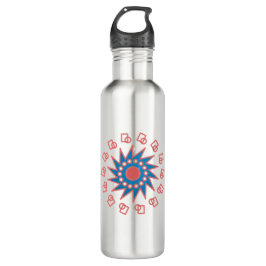 Blauwe zon waterfles