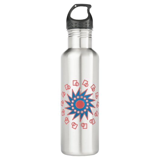 Blauwe zon waterfles (Voorkant)