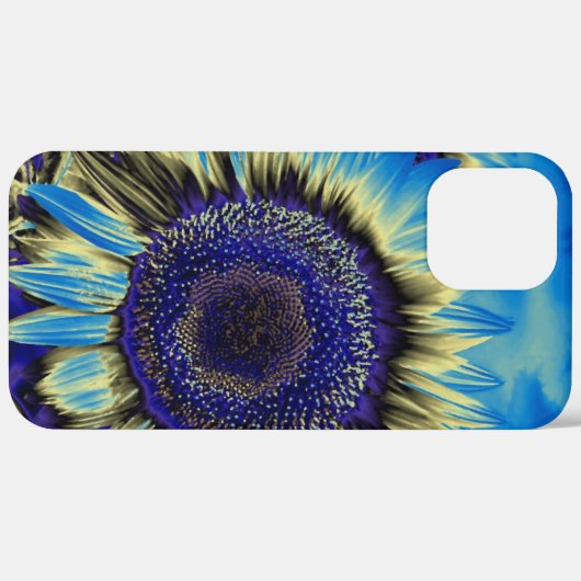 Blauwe zonnebloem Case-Mate iPhone case (Achterkant / Rechts)