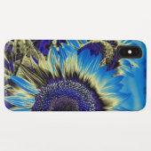 Blauwe zonnebloem Case-Mate iPhone case (Achterkant (horizontaal))