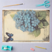 Blauwe zonnebloem en vlinderbloem tissuepapier (Craft)