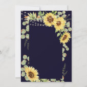 Blauwe zonnebloem Eucalyptus Licht Vrijgezellenfee Kaart (Achterkant)
