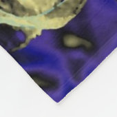 Blauwe zonnebloem fleece deken (Hoek)