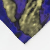 Blauwe zonnebloem fleece deken (Hoek)