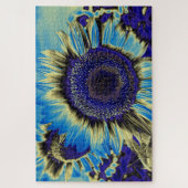 Blauwe Zonnebloem Legpuzzel (Verticaal)