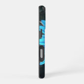 Blauwe Zonnebloem *Personaliseer* iPhone Hoesje (Rechterkant)