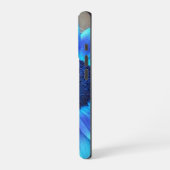 Blauwe Zonnebloem *Personaliseer* iPhone Hoesje (Linkerkant)