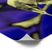 Blauwe zonnebloem poster (Hoek)