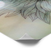 Blauwe zonnebloem poster (Hoek)