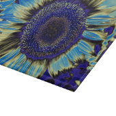 Blauwe Zonnebloem Snijplank (Hoek)