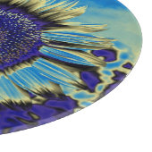 Blauwe zonnebloem snijplank (Hoek)