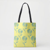 Blauwe zonnebloem Sokken Tote Bag (Voorkant)
