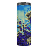 Blauwe zonnebloem thermosbeker (Achterkant)