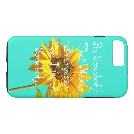 Blauwe zonnebloempel Case-Mate iPhone case (Achterkant (Horizontaal))