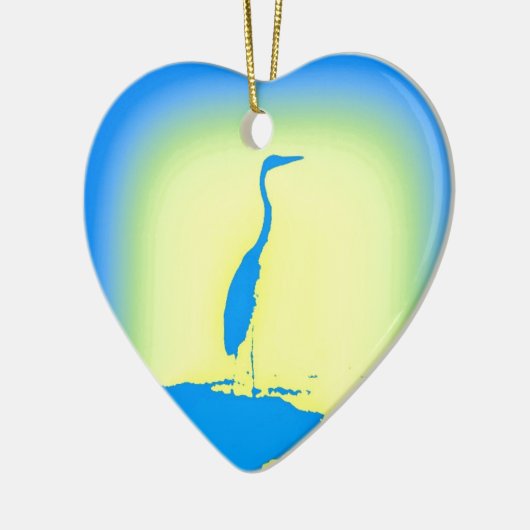 blauwe zonnebrand keramisch ornament (Links)