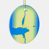 blauwe zonnebrand keramisch ornament (Rechts)