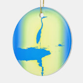 blauwe zonnebrand keramisch ornament (Links)