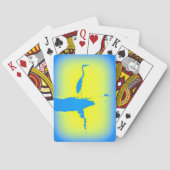 blauwe zonnebrand pokerkaarten (Achterkant)