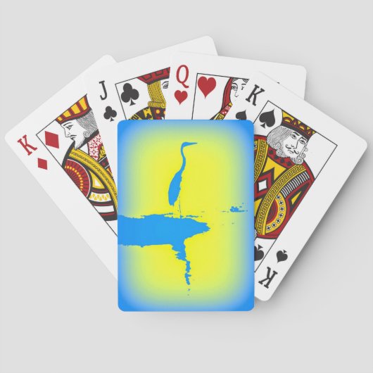 blauwe zonnebrand pokerkaarten (Achterkant)