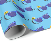 blauwe zonnebrillen met zonlicht cadeaupapier (Rol Hoek)