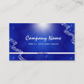 Blauwe Zonneburst Muzieknoten Visitekaartjes (Achterkant)