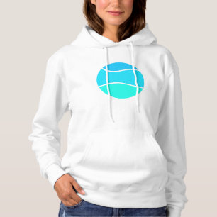 Blauwe zonnehoed hoodie