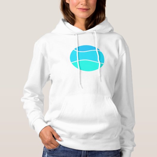 Blauwe zonnehoed hoodie (Voorkant)